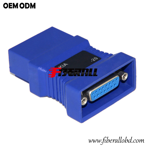 Geformter Kfz-OBD-Adapter KIA 20Pin an DB15